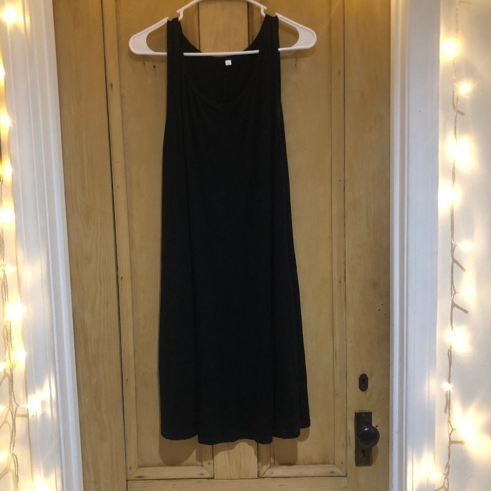 Black Sleeveless T-Shirt Dress